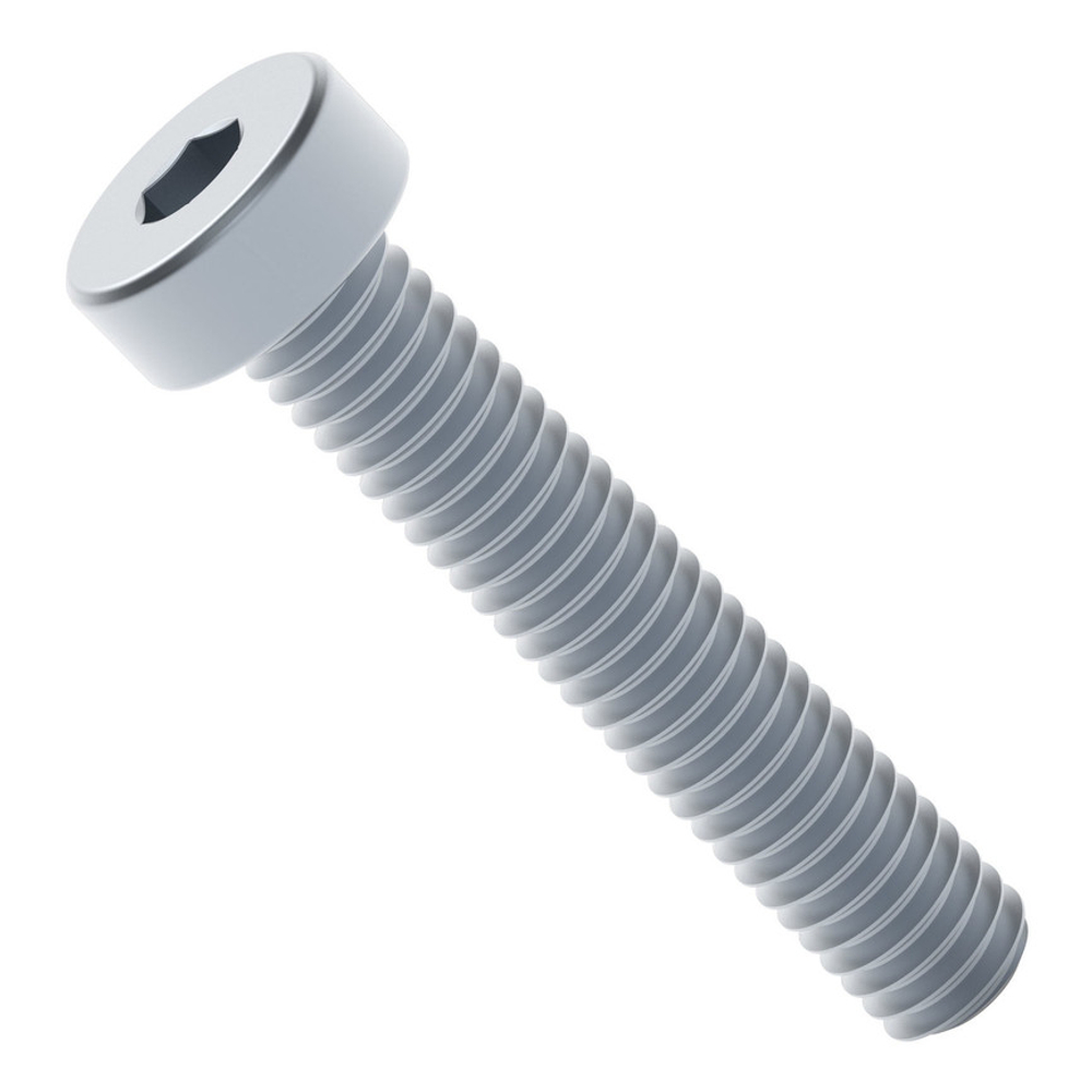 2804 Series Zinc-Plated Steel Low Profile Socket Head Screw (M4 x 0.7mm, 22mm Length) - 25 Pack