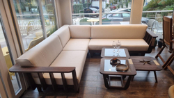 Комплект угловой YACHTLINE Диван и Кушетка GULFSTREAM + 3 журнальных стола Gulfstream