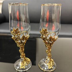 Набор бокалов для Шампанского на 2 персоны "Цветочный"