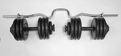 Комплект 2 гантели и гриф z-образный общий вес 75 кг