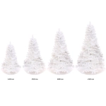 Ёлка «Звон вьюги» 120 см, ПВХ (278 веток), белый иней, Белый