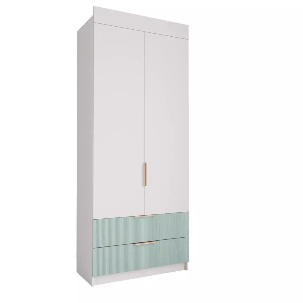 Шкаф «Лавис» ШД 900.1 (белый/белый софт), ЛДСП/МДФ, ДСВ Мебель