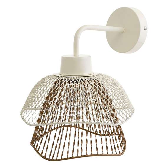 Светильник настенный vinger, 25х30х33 см, белый/золотой