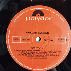 Винтажная виниловая пластинка LP Golden Earring Switch (Югославия 1975)