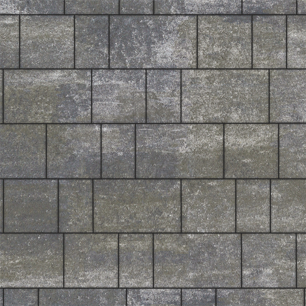 Тротуарная плитка СТАРЫЙ ГОРОД - Искусственный камень Габбро, комплект из 3 видов плит