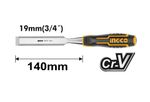 Стамеска 19x140 мм INGCO HWC0819 INDUSTRIAL