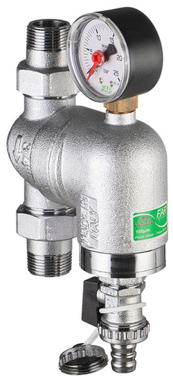 Фильтр FAR 1/2" НР/НР с манометром, 100 мкм, Max: 95 °C, 25 бар FA 39A4 12100