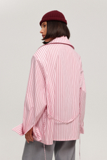 Рубашка в полоску с кантами