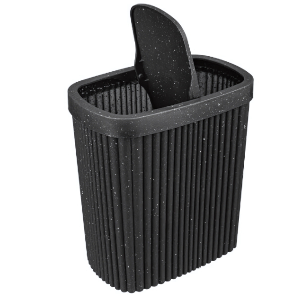 Контейнер для мусора с плавающей крышкой "velvet" 5,9л 225х140х253мм (черный гранит)