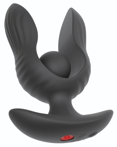 Черная расширяющаяся анальная пробка с вибрацией RC Inflatable Expander Plug with Vibration (Цвет: черный)