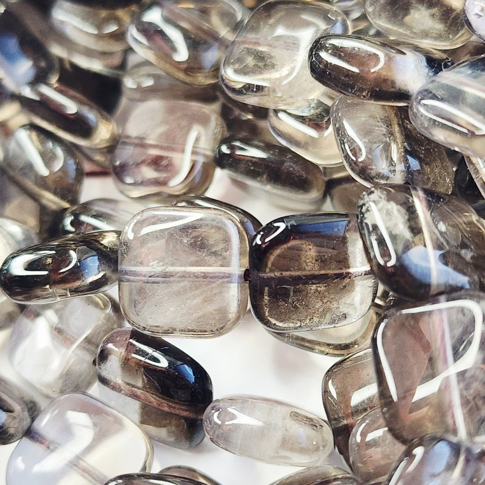 Дымчатый кварц (раухтопаз), бусина квадратик 12мм, штучно