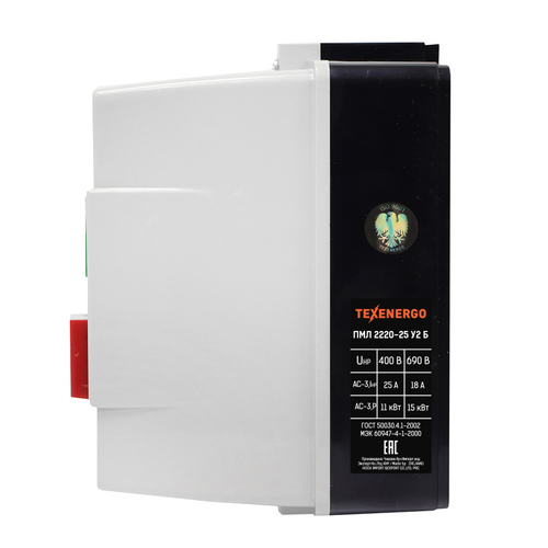 Пускатель магнитный ПМЛ 2220-25 230В 25А У2 Б РТЛ 1022-М2 (17-25А) Теxenergo