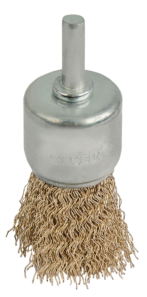 Щетка для дрели кистевая, мягкая, хвост 6мм Практика (30мм)