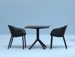 Стол пластиковый Sky 80х80 см, черный