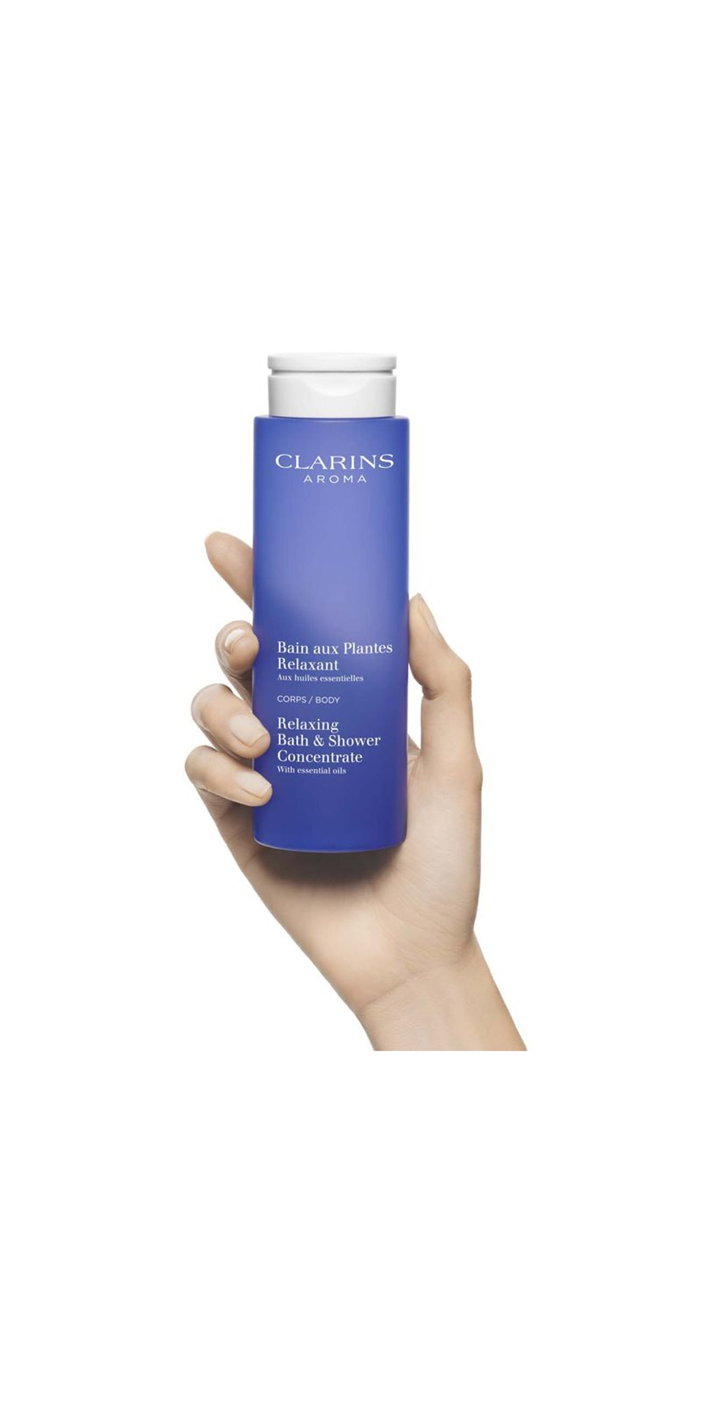 Clarins Relax Bath & Shower Concentrate - гель для ванны и душа с эфирными маслами /   200  ml  / GTIN 3666057031281
