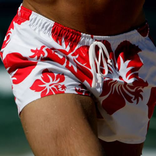 Мужские плавательные шорты красные Aussiebum  Beach Short Scent Waratah