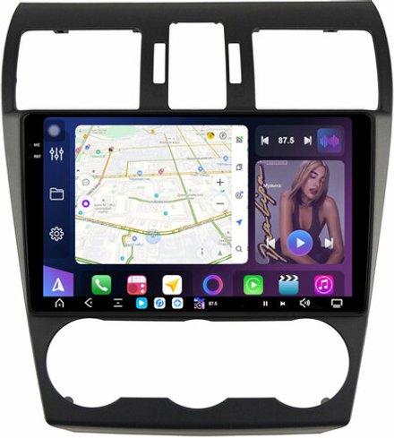 Магнитола для Subaru Forester 4 2012-2015, Impreza 4, XV (штатная КЗВ и/или harman/kardon) - FarCar XXL9-7188B монитор 9.5" 2K QLED на Android 14, TS20, 8+256Гб, CarPlay, 4G SIM-слот