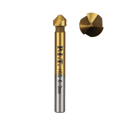 (ХОС) Сверло-зенковка по металлу с титан покр. P.I.T. Ø6,3x45мм (AMED10-0063)