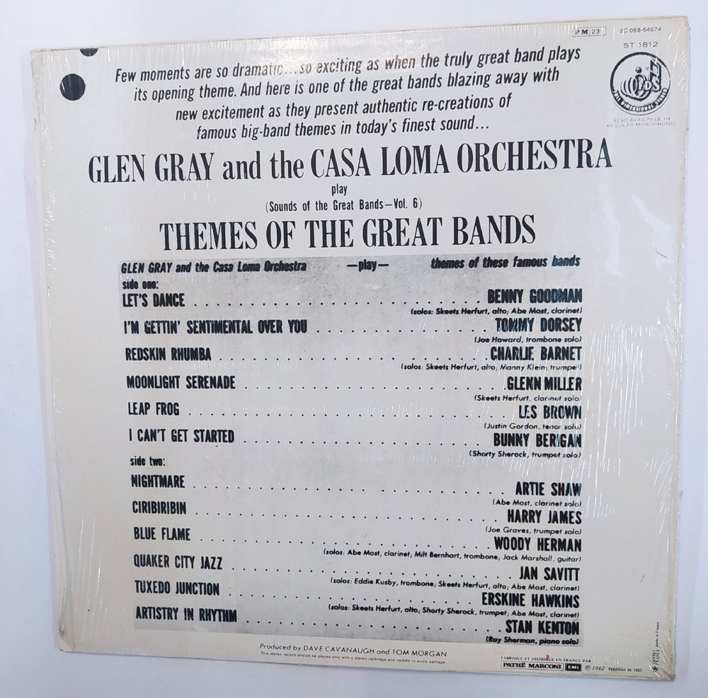 Glen Gray And The Casa Loma Orchestra Themes Of The Great Bands (France 1983)