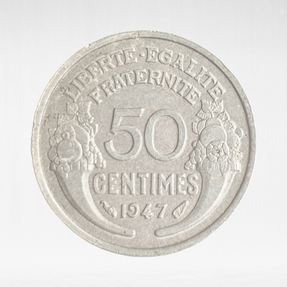 France, 50 Centimes 1947 - Light Type, Pierre-Alexandre Morlon, VF