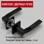 Ручка Rucetti RAP 27 SLIM-S BL черная квадратная