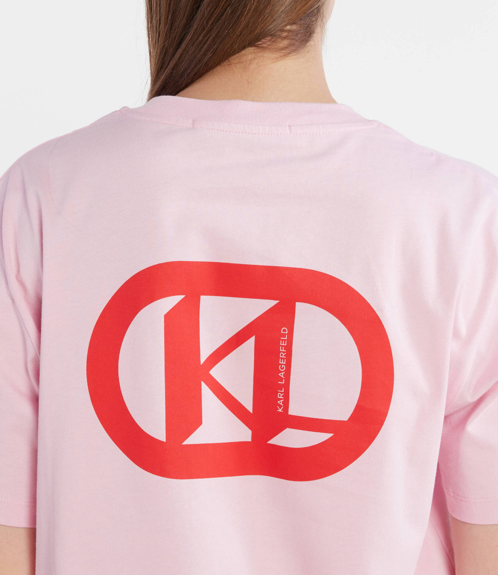 Футболка kl logo Karl Lagerfeld - розовый(235W1711)