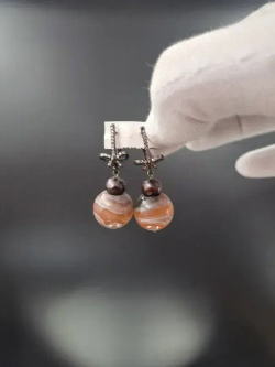 Сережки Агат Ботсваны 2