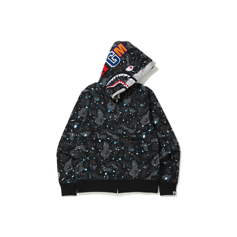 A Bathing Ape Space Camo Shark Full Zip Double Худи