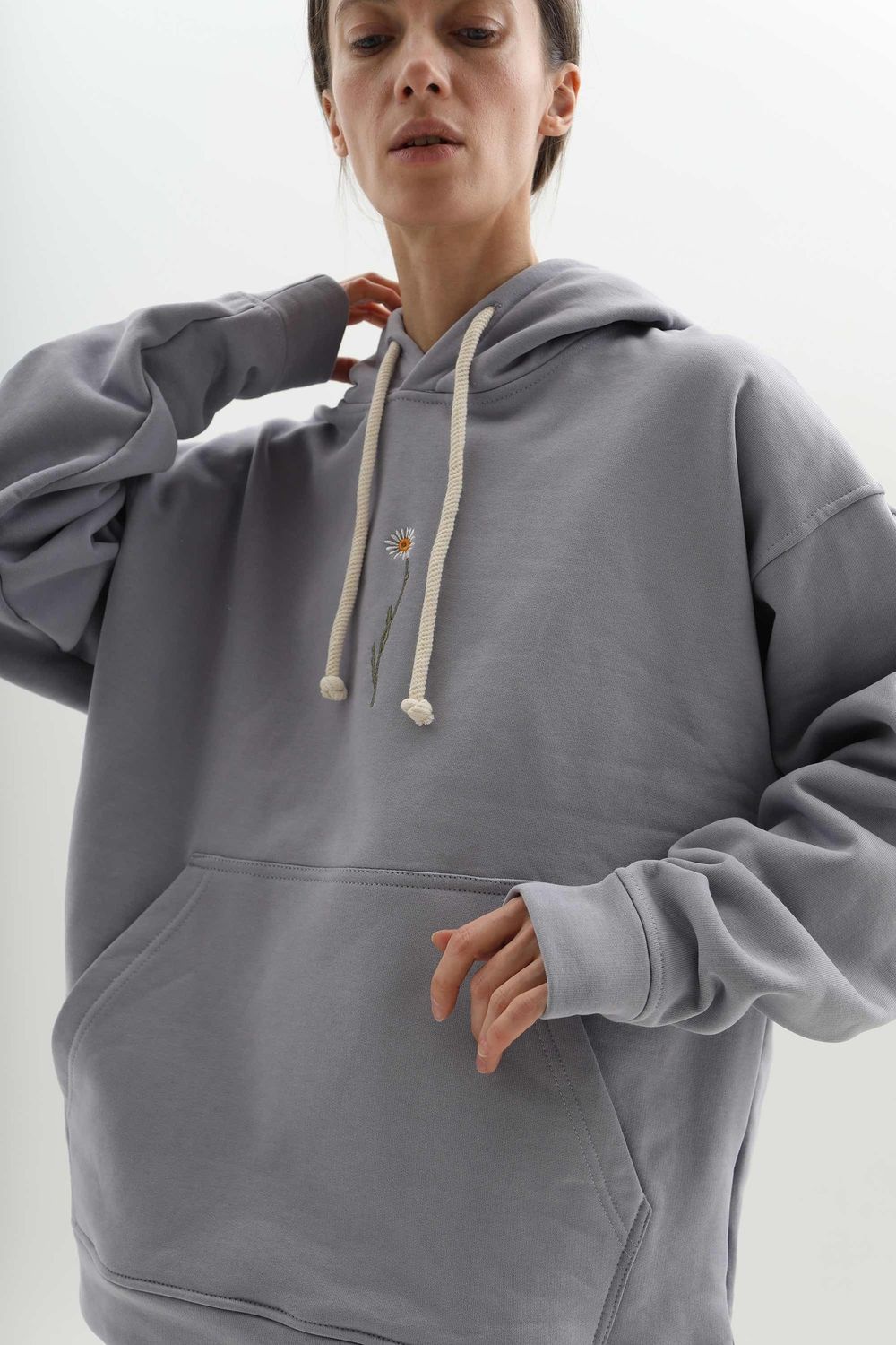 Худи Гербарий Warm Ромашка Лиловый