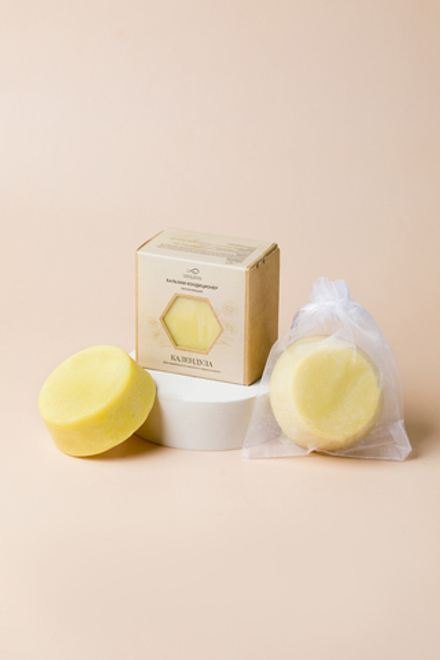 Твердый бальзам для волос "Календула"