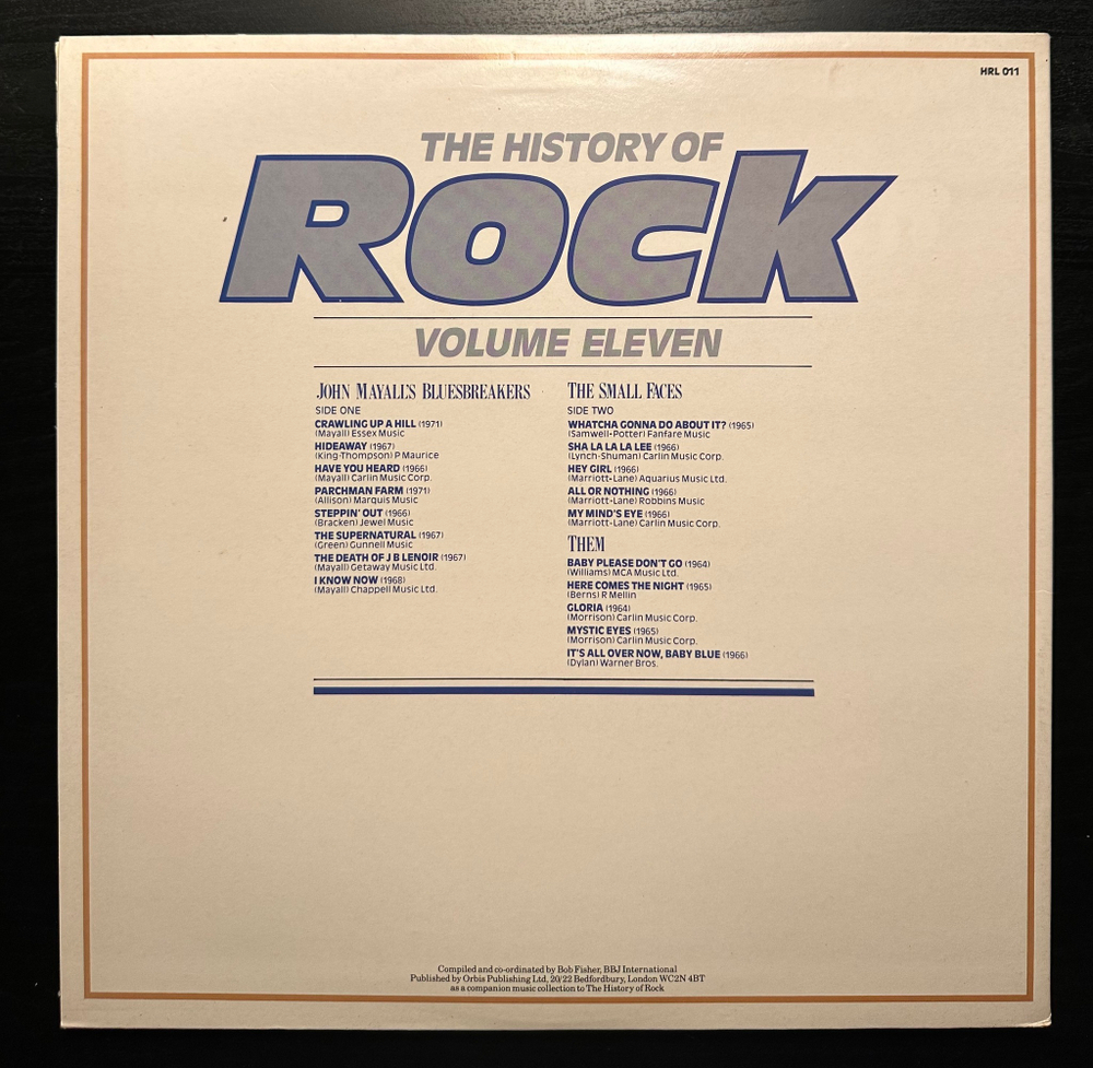 Сборник - The History Of Rock 11 (Англия 1982г.)