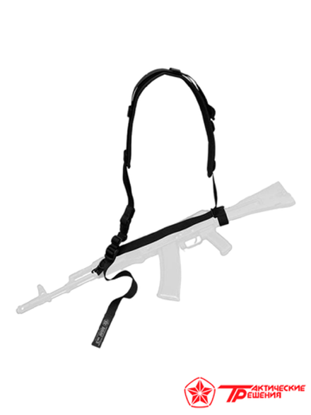 Оружейный ремень Тактические Решения ДОЛГ м3 трёхточечный (Чёрный)