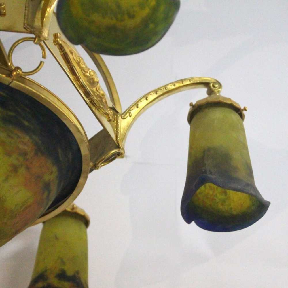 Люстра из муранского стекла и бронзы