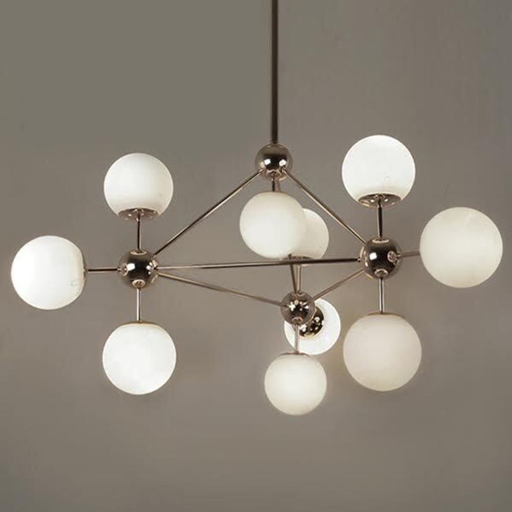 Люстра На Штанге Modo Chandelier White Glass L10 By Imperiumloft