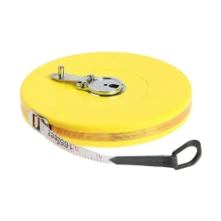Строительная рулетка 50 м / металл 13 мм / с ручкой и кольцом