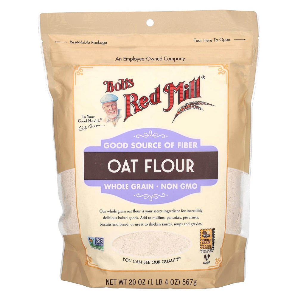 Bob's Red Mill, овсяная мука, цельнозерновая, 567 г (20 унций)