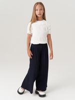 Школьные широкие брюки для девочки AT726-2 синий