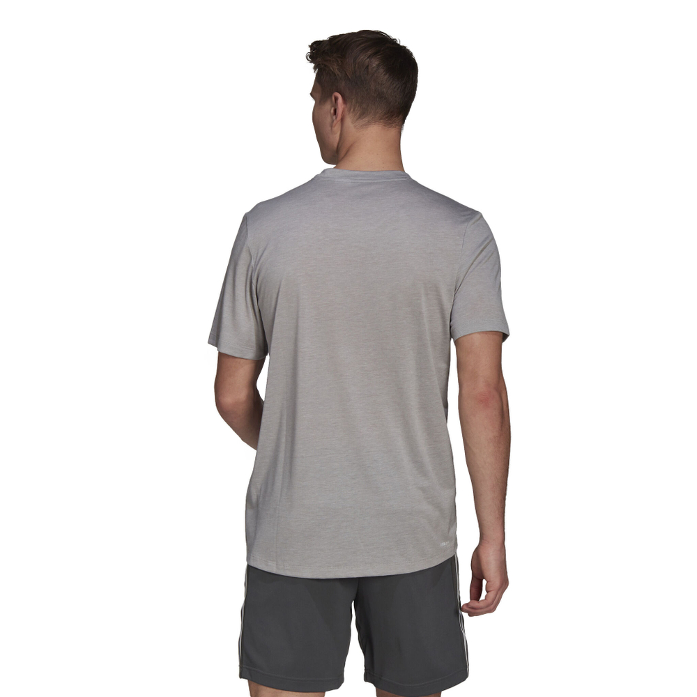 Мужское теннисное поло adidas Primeblue Designed 2 Move Heathered Sport T-Shirt Men - Grey, White