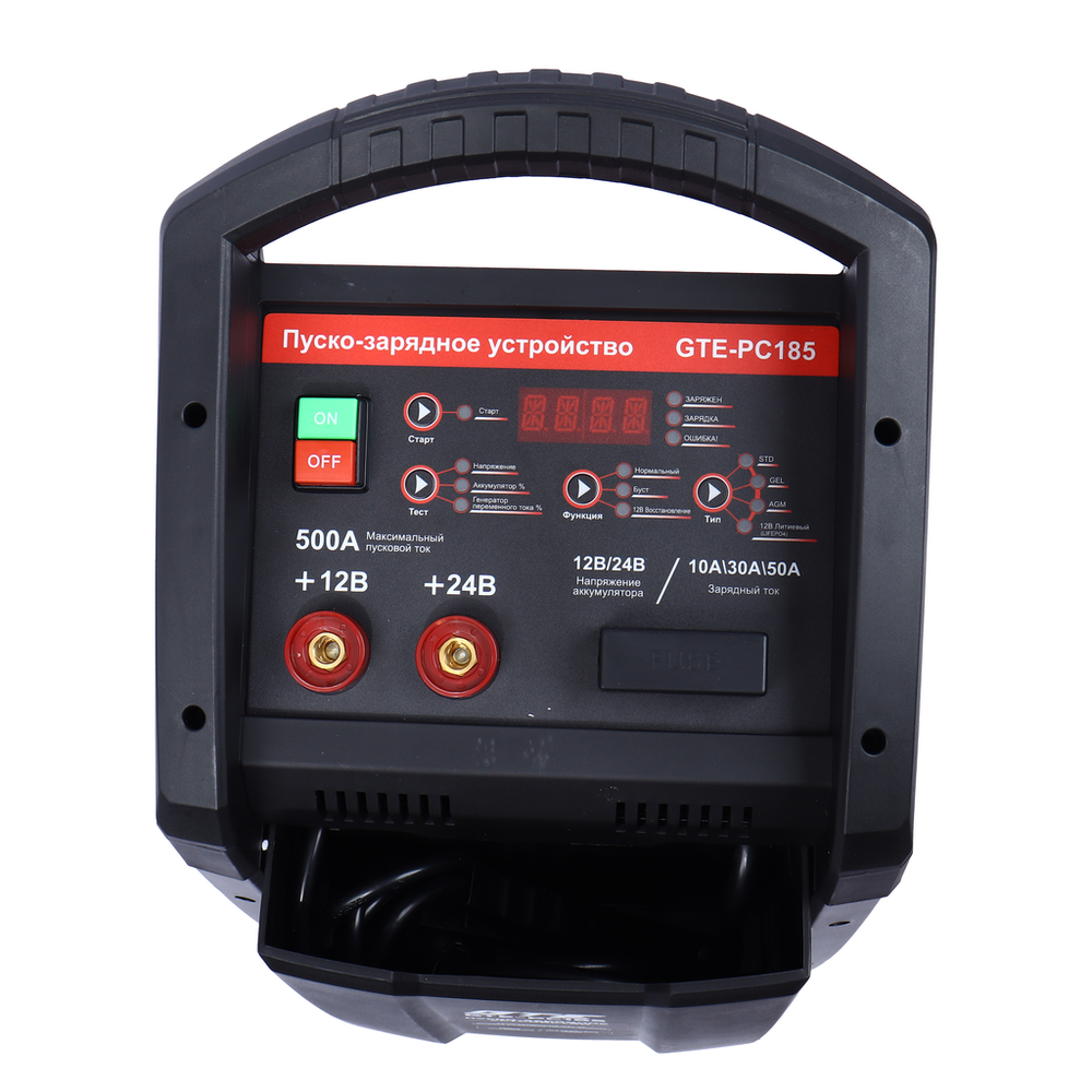 Устройство пуско-зарядное 12-24V/50-550Ач/500А передвижное GTE