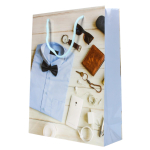 Пакет подарочный "Man" 23*38*8 см, ручки-шнурок, 4 цвета микс