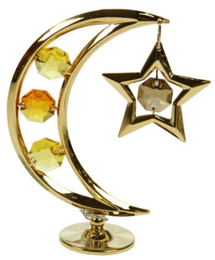 Фигурка декоративная Crystocraft Месяц с кристаллами Swarovski, 6х10 см