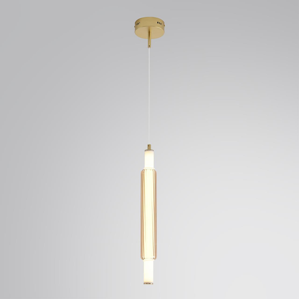 8259/15WCL LEDIO LN26 золото/амбер, металл/акрил/стекло Бра/подвес LED 15W 4000К 220V TRENDY