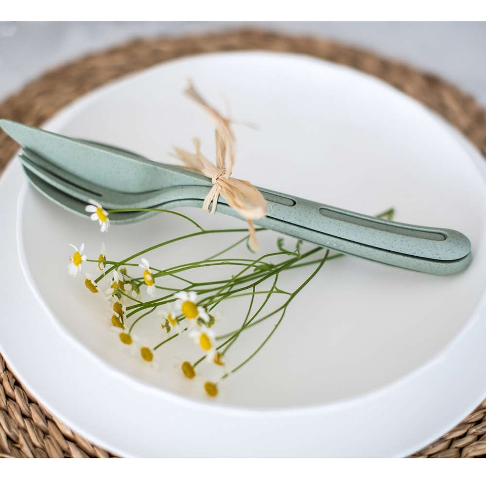 Тарелка глубокая club, organic, D22 см, зеленая