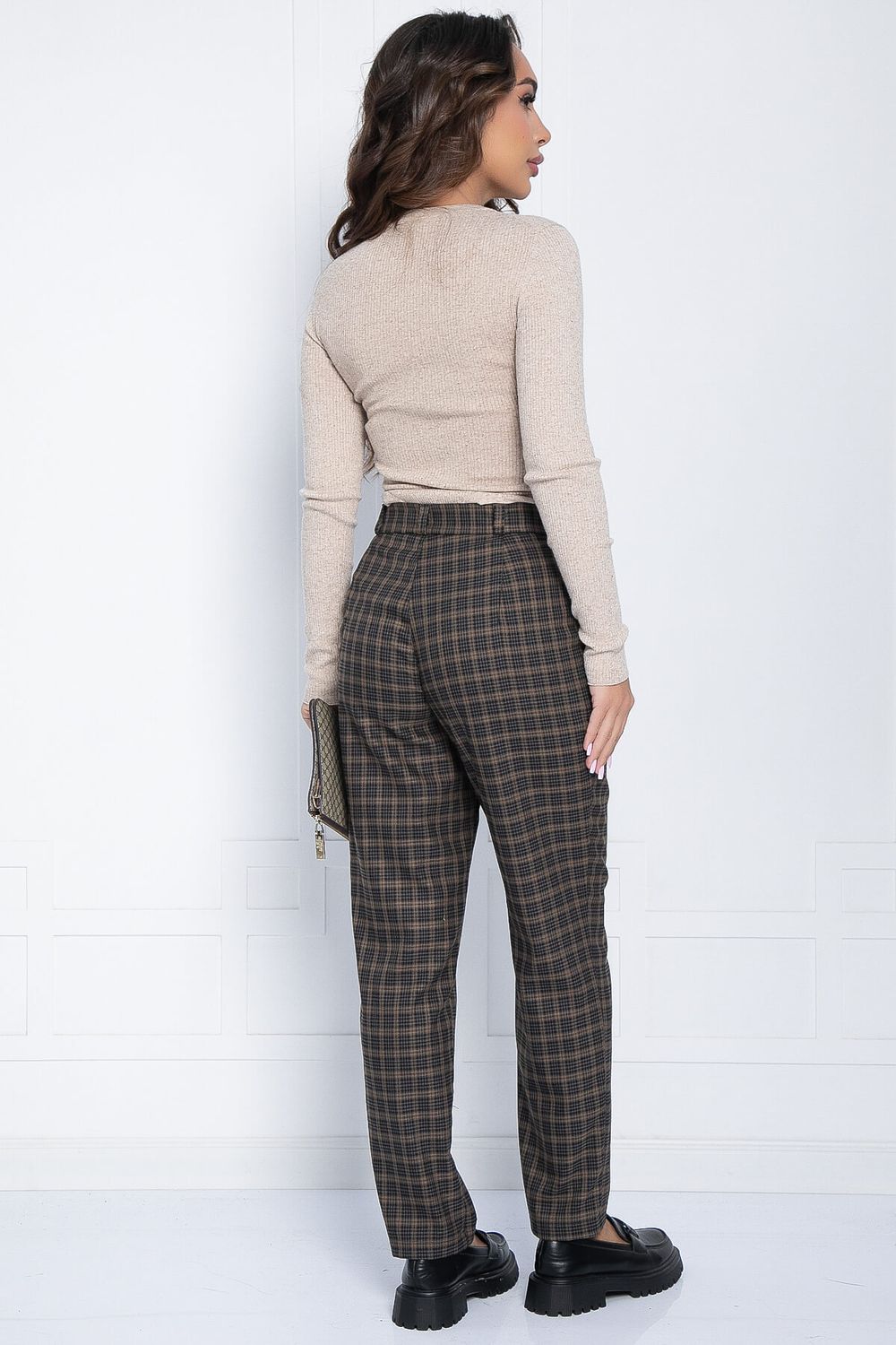 Брюки Леди Гамильтон (серо-коричневые) Б11322 LT Collection