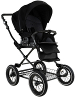 Детская коляска Roan Bass Next Classic d12 2.0 3 в 1 с автокреслом Pituso Baesa Pro Black,Beige Canopy BNC/85/2 Caviar/Black/руч.Cappuccino