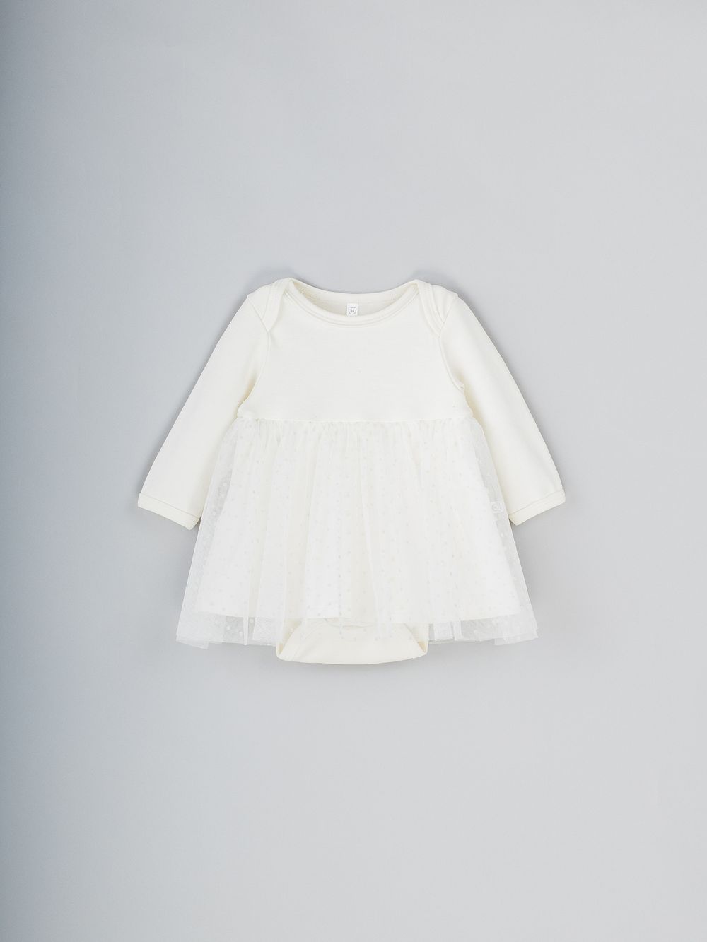 Платье-боди с юбкой из фатина "Снежинка" 0+