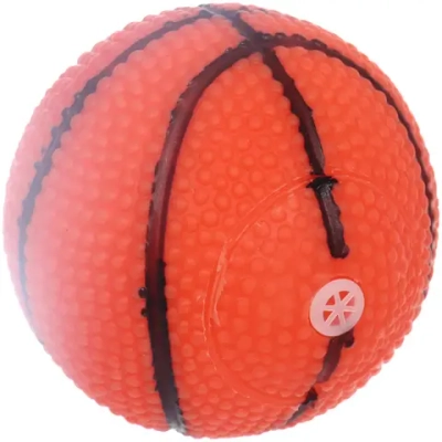 Игрушка - мячик для собак средних и крупных пород «БЕГИ ЛОВИ», цвет оранжевый, с пищалкой, d-7см (лейбл)✦