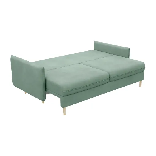 СКАНДИ Диван тканевый прямой мятный