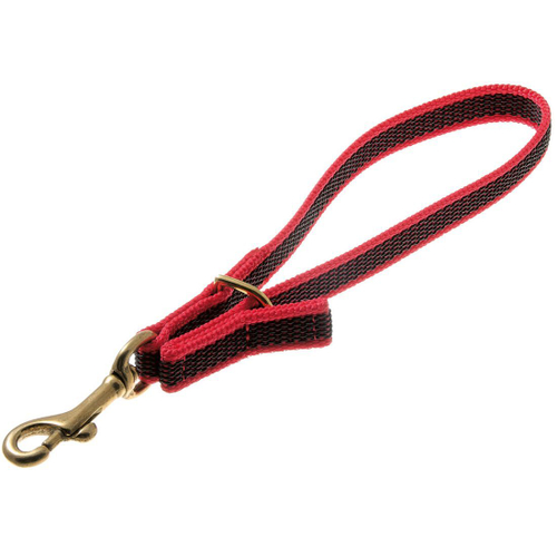 Водилка-дёргалка "2в1" нейлон с латексом красная с бронзовым карабином 45см 72-2622