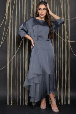 Платье вечернее Дерзкая элегантность (серое) П14471-7М LT Collection